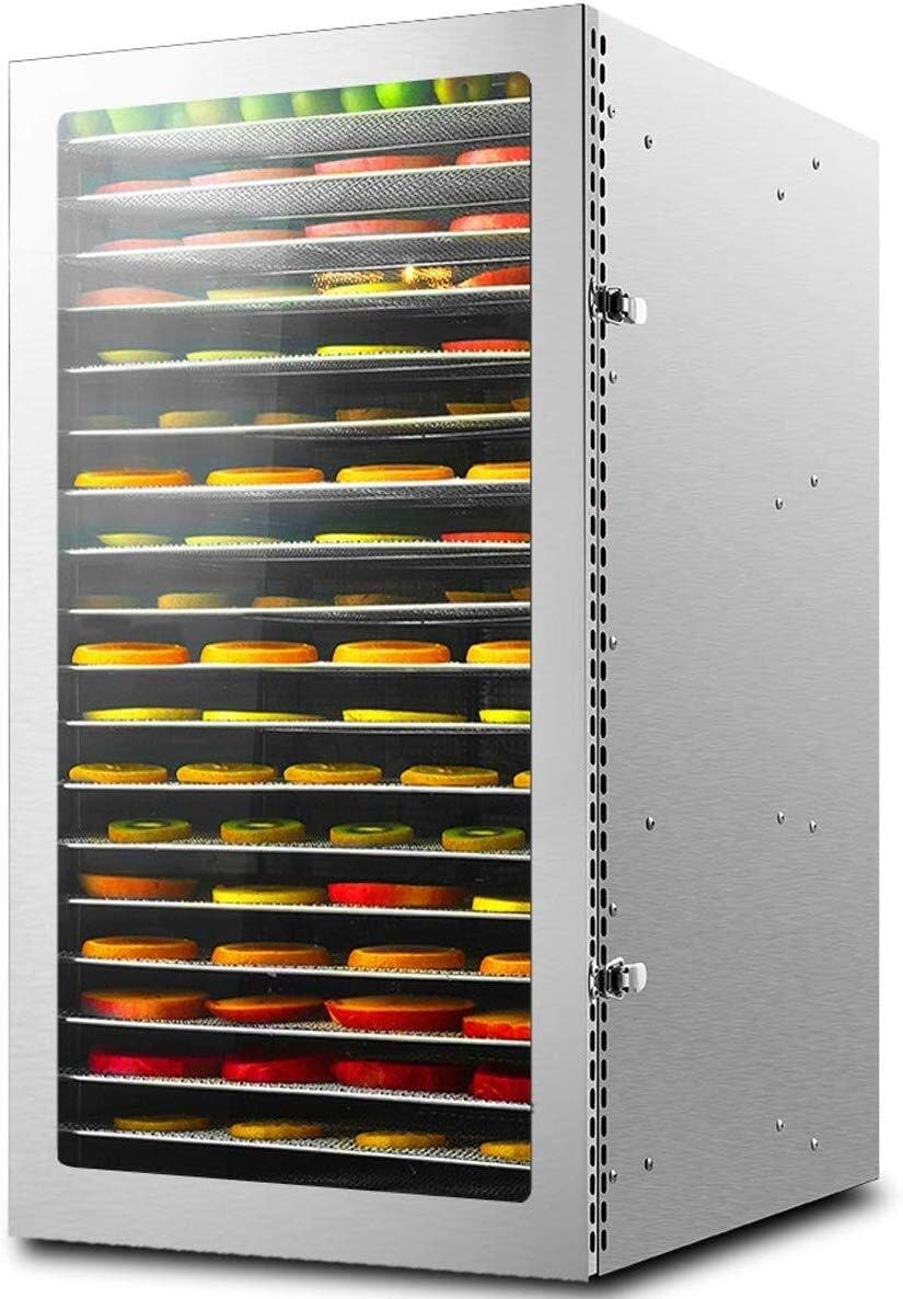 DUSANER Electrical appliances Food Dehydrator, With Tempered Glass Perspective Window ，22 Trays ，Commercial Stainless Steel Dehydrator Raw Food & Jerky Fruit,1500W Preserve Food Nutrition Professional