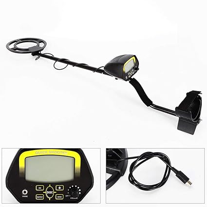 OUKANING Detector de metales LCD con detección de profundidad de color dorado