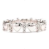 STORYJEWELLERY Cross Rings for Women, 925 Sterling Silver Purity Ring with Cubic Zirconia, Dainty Christian Jewelry, Confirmation and Baptism Gifts