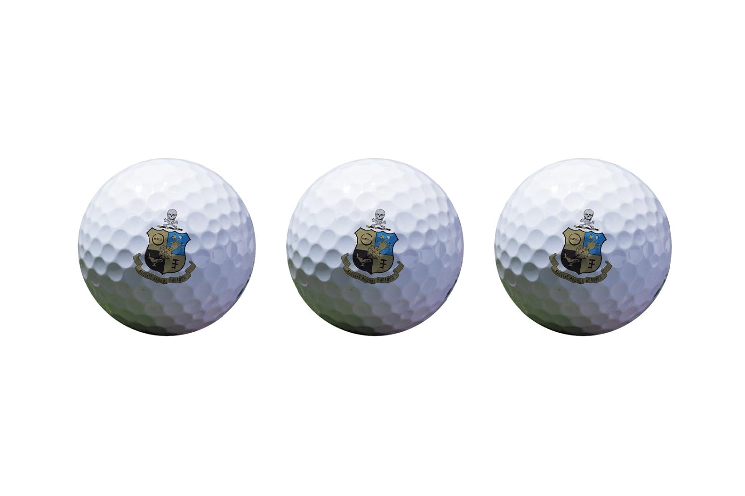 Desert Cactus Phi Kappa Sigma Color Printed Unique Golf Balls (Set of 3) Licensed Product (Crest Golf Balls)