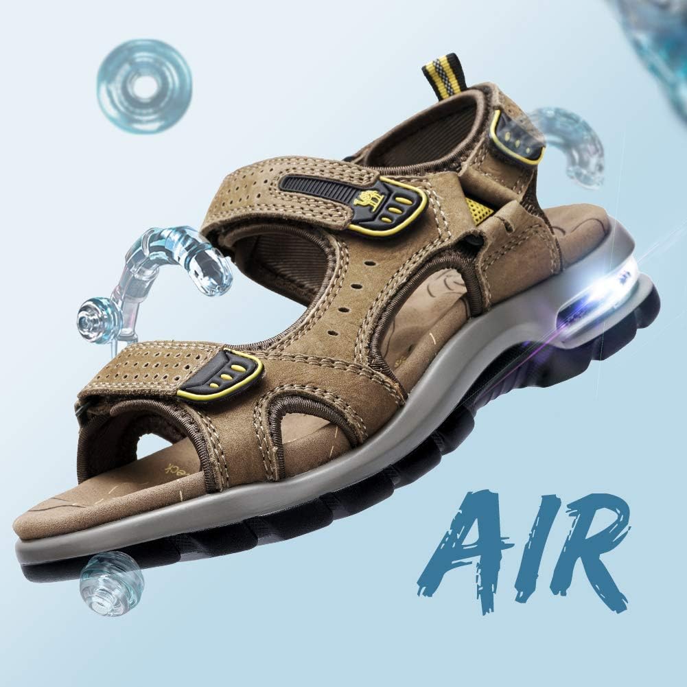 camel crown men's leather sandals