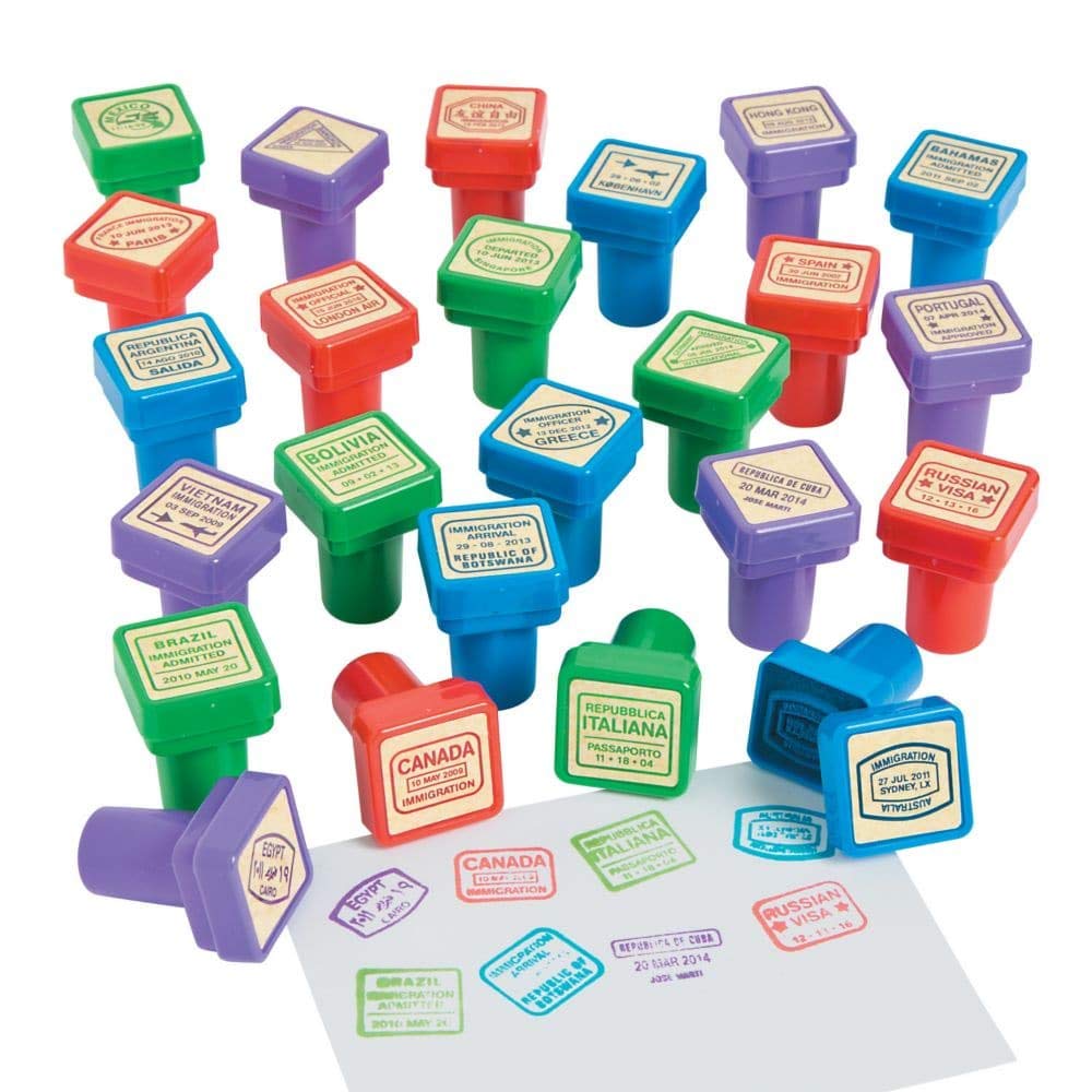 Set of 24 - Passport Stampers