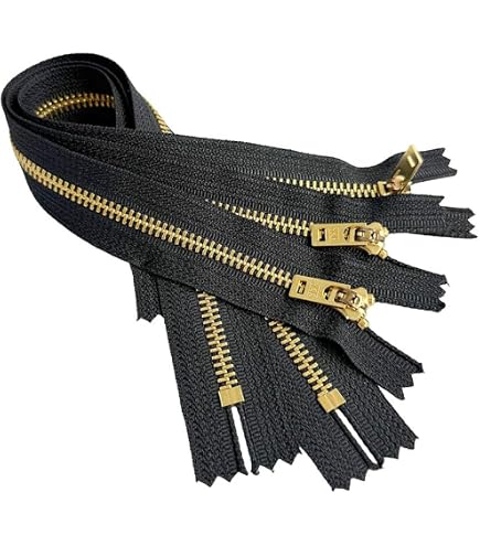Amazon.com: Brass Pant Zipper - YKK #4.5 Pants with Locking Slide