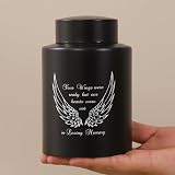 Youdear Memorials Angel Wings Medium Keepsake Urn Black Wings view 6