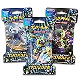 Pokemon TCG: Sun & Moon Lost Thunder, 3 Blistered Booster Pack Containing 10 Cardsper Pack with Over 210 New Cards to Collect