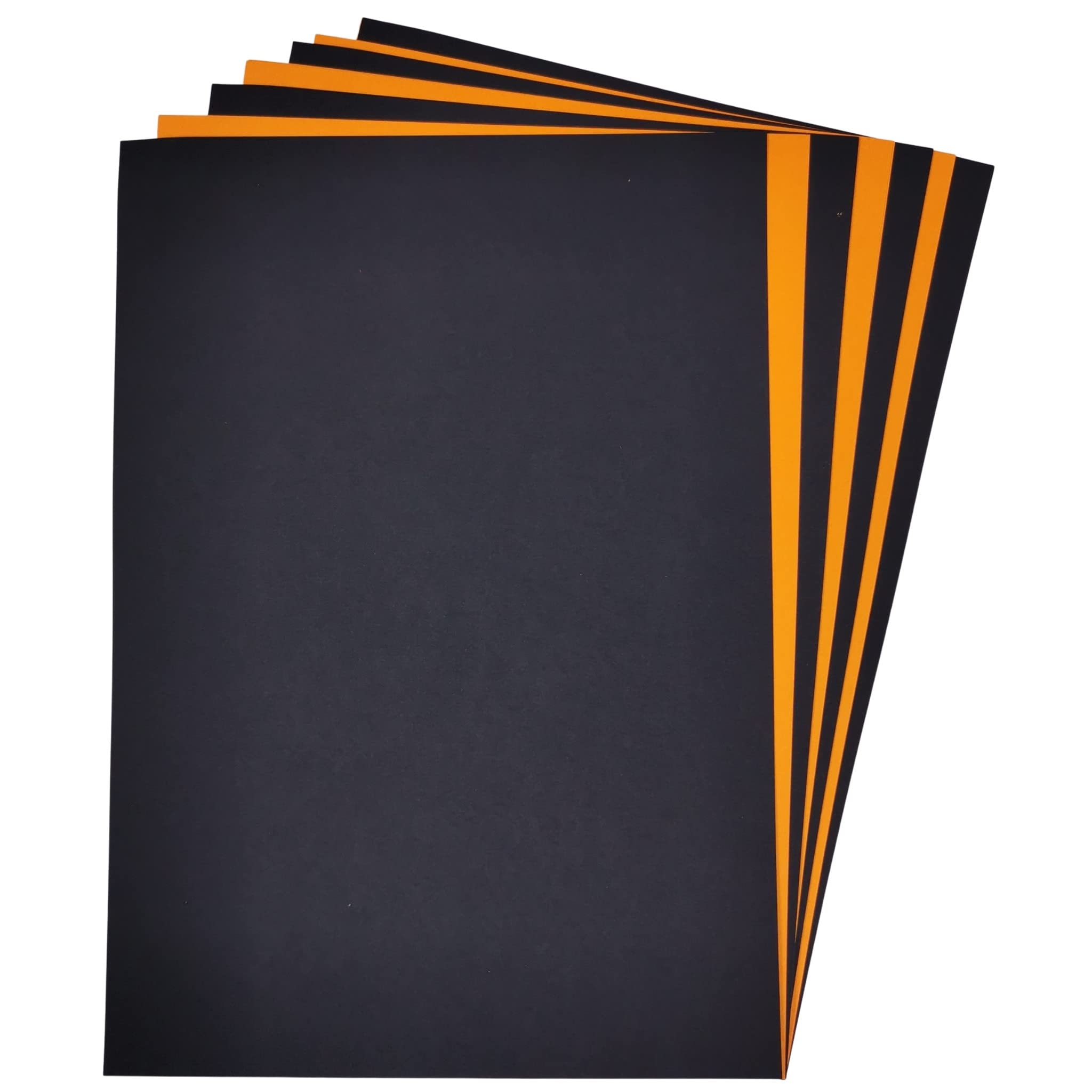 Halloween A4 Black & Orange Card - 50 Sheets, 160gsm, Printer & Photocopier Compatible
