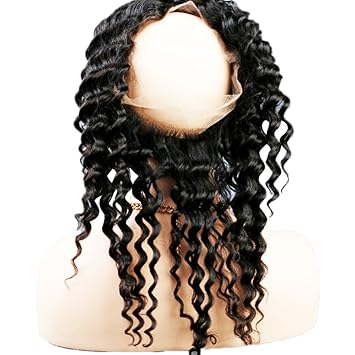 Amazon Com 360 Lace Frontal Closure Brazilian Straight Hair