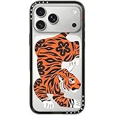 CASETiFY Compact iPhone 17 Pro Max Case [Slim and Sleek/Compatible with Magsafe / 4 ft. 2X Military Grade Drop Protection] - Fierce Tiger - Clear Black