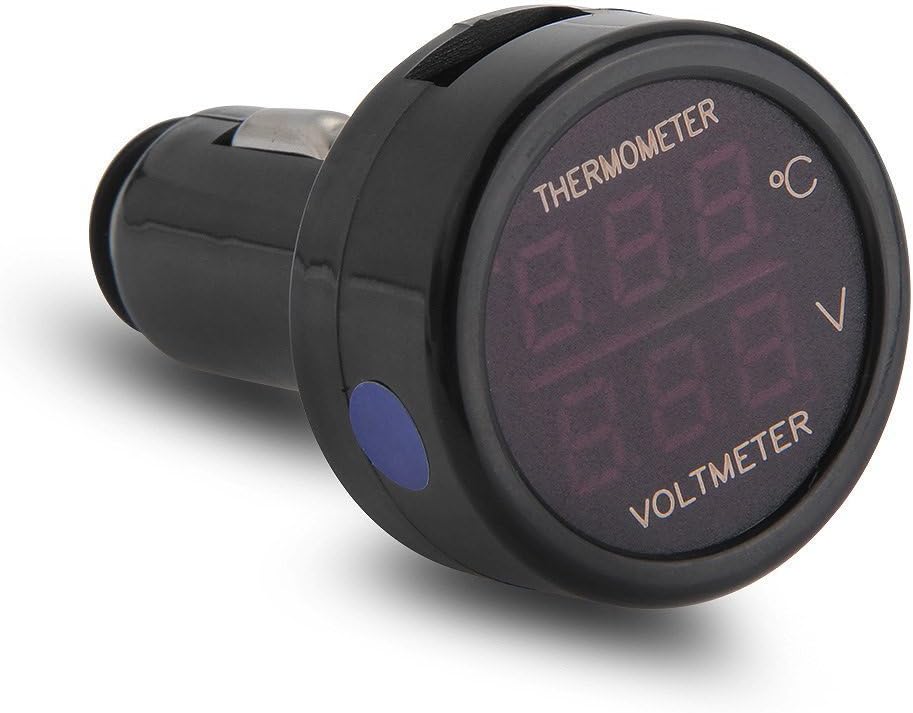 TOOGOO(R) 12V 24V Voltmetro Termometro Ad Adattatore Spina - Foto 9