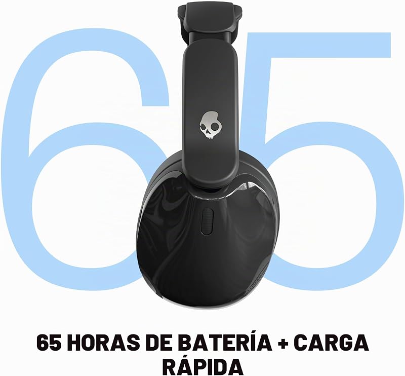 Hesh 540 ANC Cascos Bluetooth Circumaurales Inalámbricos, THX® Spatial Audio, Cancelación Activa de Ruido, Sonido Personalizado, 65 H de Autonomía, Micrófono, para iPhone Android - Negro
