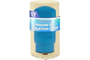 TOHONFOO Round Well Pressure Tank Cover (5°F) - Insulated Well Pump Cover - Water Well Tank Covers - Thickened 3 Layers Water Well Tank Covers Insulated for Winter Freeze Proof, 28"Dia x 64"H, Beige