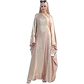 Luxury Dubai Style Abaya and Hijab Set, Breathable Modest Prayer Dress with Belt Loose Fit Muslim Robe
