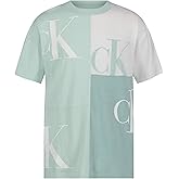 Calvin Klein Boys Short Sleeve Fashion Print Crew Neck T-Shirt, Comfortable, Relaxed Fit