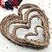 Yalulu 4pc 4-10 Inch Christmas Rattan DIY Craft Projects Natural Twig Grapevine Heart Shaped Garland Hanging Wreaths Rattan Festive Shop Window Door Decor
