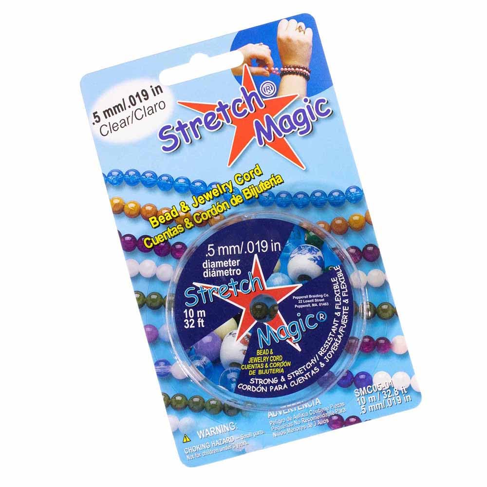 Pepperell Stretch Magic Bead Jewelry Elastic Cord String Line | Clear Pearl Black | 5M 25M 100M | 0.5mm 0.6mm 0.7mm 0.8mm 1mm Diameters