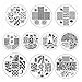 Born Pretty 10 Pcs BP12-20 BP74 Nail Art Stamping Plate Stamp Template Image Plates