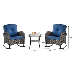 HUMMUH 6-Piece Outdoor Patio Furniture PE Wicker