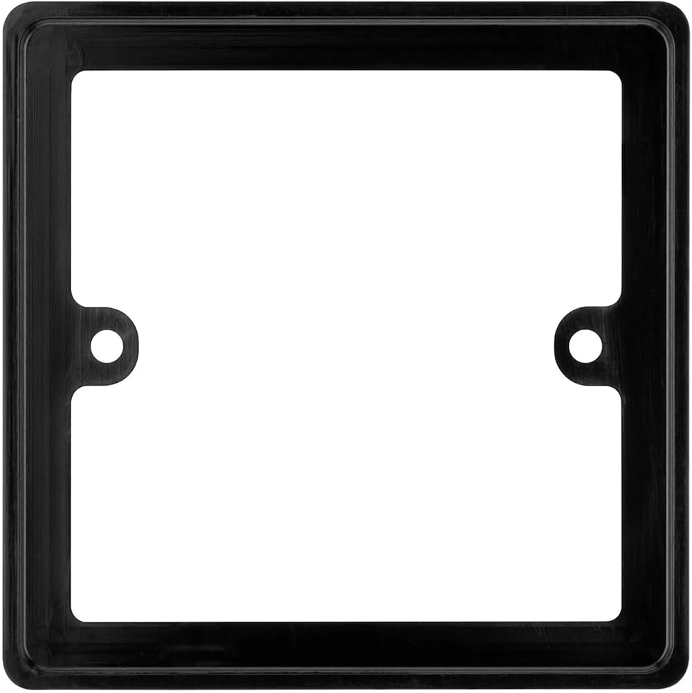 BG Black 1 Gang Single Spacer Frame Back Box Plate 10mm Depth Electrical
