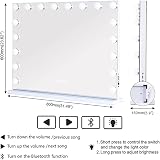 FENCHILIN Hollywood Vanity Mirror with Lights 18 LED 3 Color Modes 80x60 view 8