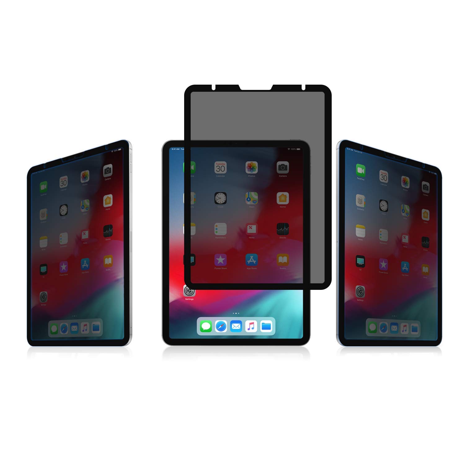 Thorani Privacy Filter - Matte, Thin, Bubble-Free Tempered Glass Film With Privacy Filter (Vertical, Ipad Pro 11 (2022, 2021, 2020, 2018) Portrait)