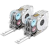 Phomemo A30 P15 Label Maker Long Tape, Black on White Continuous Tape, Strong Adhesion Sticker Self-Adhesive Standard Label Tape, Indoor/Outdoor Use, 15mm x 500mm (0.55 x 196.85 Inch), 2-Roll