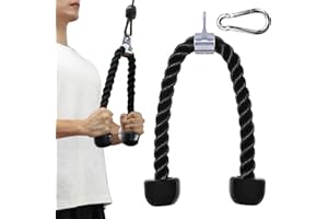 Fitarc Tricep Rope Cable Attachment, 27 Inch Tricep Rope for Cable Machine Attachment, Tricep Pull Down Attachment for Home Gym Equipment, LAT Pulldown Attachments and Cable Attachments for Gym