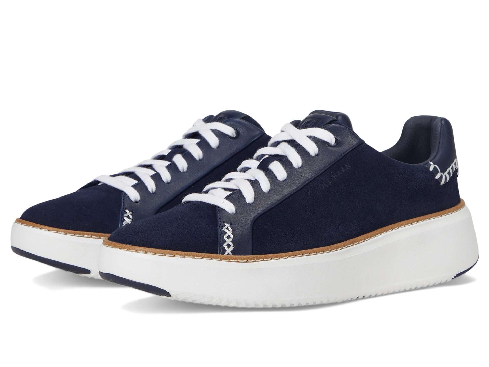 Cole Haan Women’s Grandpro Topspin Sneakers, Midnight Moon Suede/Midnight Moon Leather, 7.5-C US