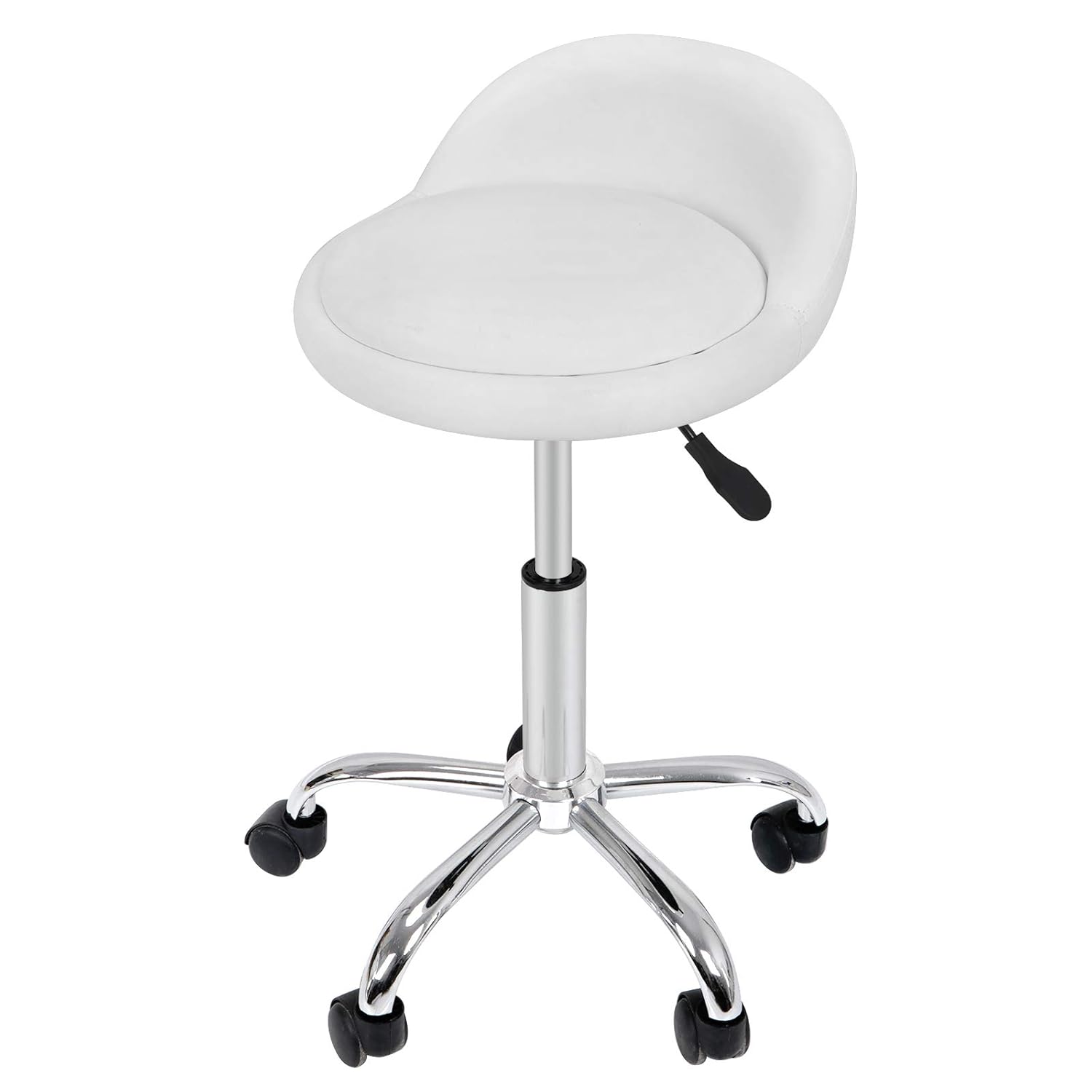 HomGarden Adjustable Height Hydraulic Rolling Swivel Stool for Massage Salon Office Facial Spa Medical Tattoo Chair Stool w/Backrest Cushion & Wheels: Furniture & Decor