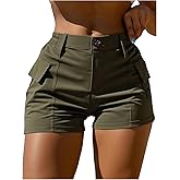 SOLY HUX Women's High Waisted Cargo Shorts Casual Summer Shorts with Pockets Streetwear