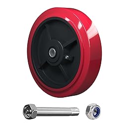 LONGRUNFORU 8 Inch Caster Wheels, Polyurethane on