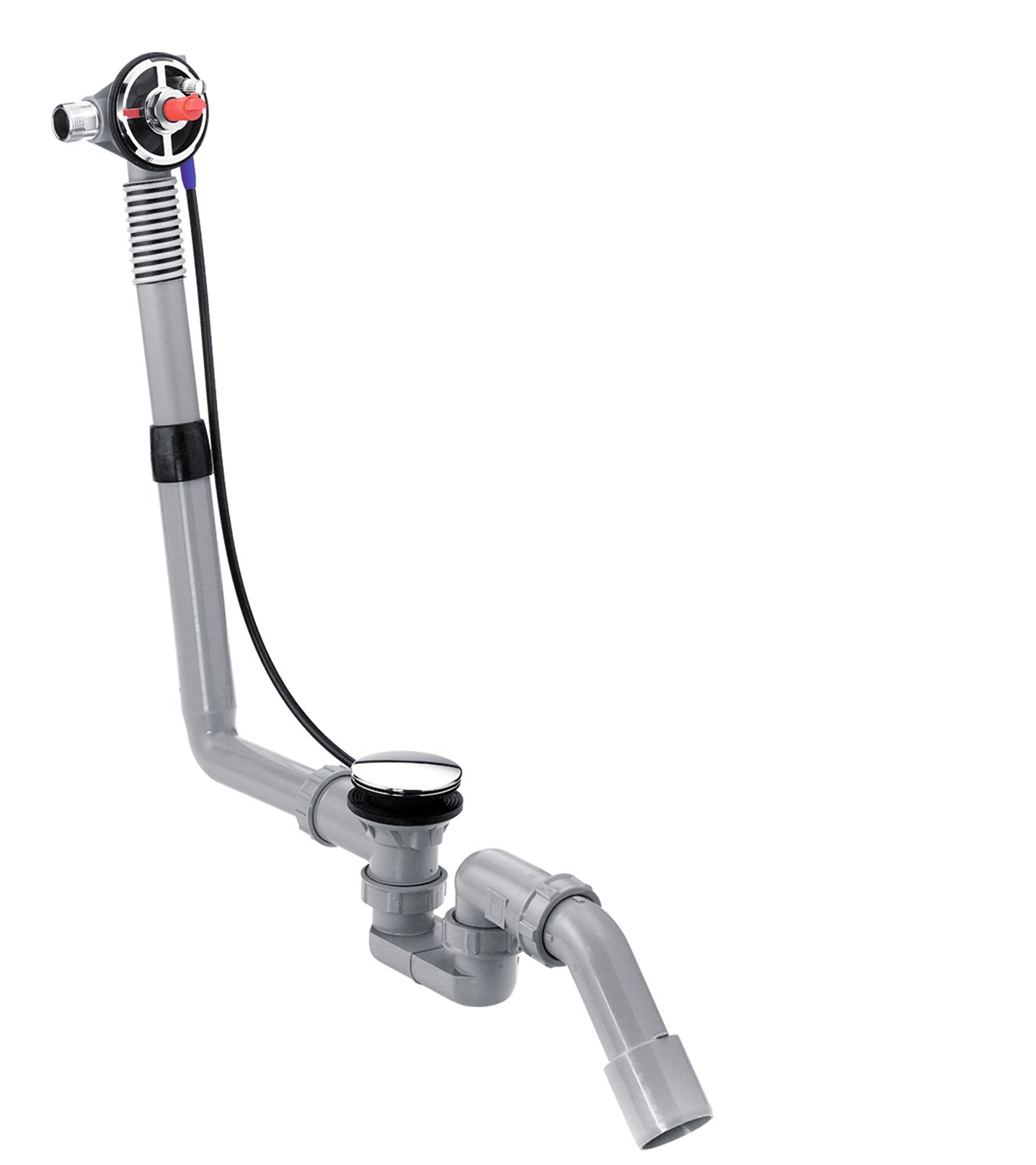 hansgrohe basic set for Exafill S bath filler with waste and overflow set, standard bathtubs