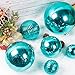 KI Store Teal Christmas Ball Ornaments Large Hanging Tree Ornament Decorations 4” Shatterproof Vintage Mercury Balls
