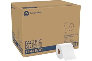 Georgia-Pacific Envision 14448/01 White 1-Ply High Capacity Standard Bathroom Tissue, 4.05" Length x 3.95" Width (Case of 48 