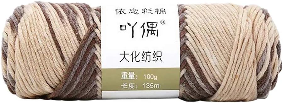 Ivo Ryan 100g Milk Cotton Yarn - Soft Chunky Wool Roving Knitting Yarn Thickness Warm Hat Yarn Hand, Baby Knitwear Yarn Cotton Milk Yarn Kit for Crochet, Knitting, Woven Sweater (Green)