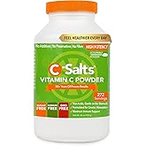 C-Salts Vitamin C Powder - 100% Pure Buffered Ascorbic Acid Powder for Daily Immune Support - Stomach-Friendly Organic Vegan Non-GMO Sugar-Free - 272 Servings 4000mg Per Serving - Original, 26oz