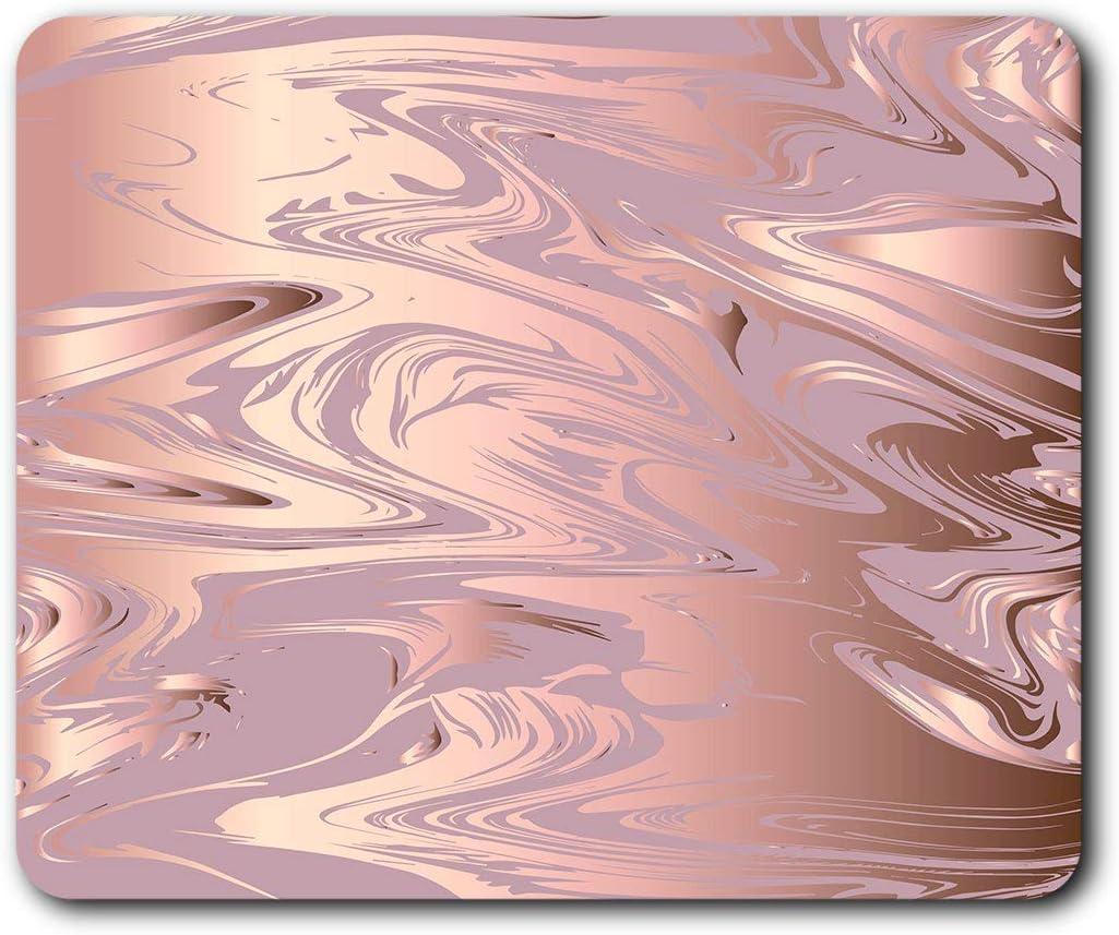 Rose Gold Marble Pattern Pretty Mouse Mat Pad Computer PC Laptop Gaming Office Home Desk Accessory Gadget 24125