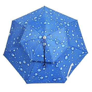 Zuzen Extérieur Grand Double Couche Pêche Parapluie Chapeau
