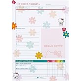 Erin Condren Hello Kitty Wellness Notepad. Notepad for Tracking Sleep, Nutrition, Activities, and General Health Tracking. 6" x 8.5". 25 Wellness Track/Record Sheets