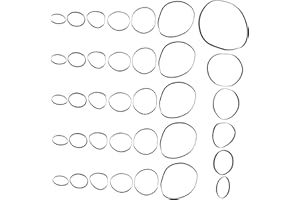 VINTORKY 50pcs Flat Rubber Belt for Recorder and DVD Drive Repair, 2mm Thickness, 40-135mm Length,