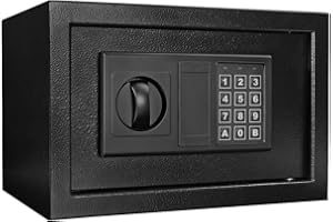 HOMEYUER Safe Box, Size W31xD20xH20cm With Induction Light, Electronic Digital Security Safe with Steel Construction, For Hom