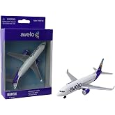 Daron Toy Airplane &ndash; Avelo Airlines &ndash; Die-Cast Metal Model 737 Plane with Plastic Parts and Rolling Wheels for Kids Ages 3+