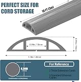 JAHOMFAI 3m Self Adhesive Floor Cable Protector Wire Cover Flexible PVC Cord view 2