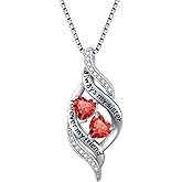 HPQQ Birthday Gifts for Sister 925 Sterling Silver Infinity Birthstone Necklace Always My Sister Forever My Friend Jewelry Christmas Gifts for Women Daughter