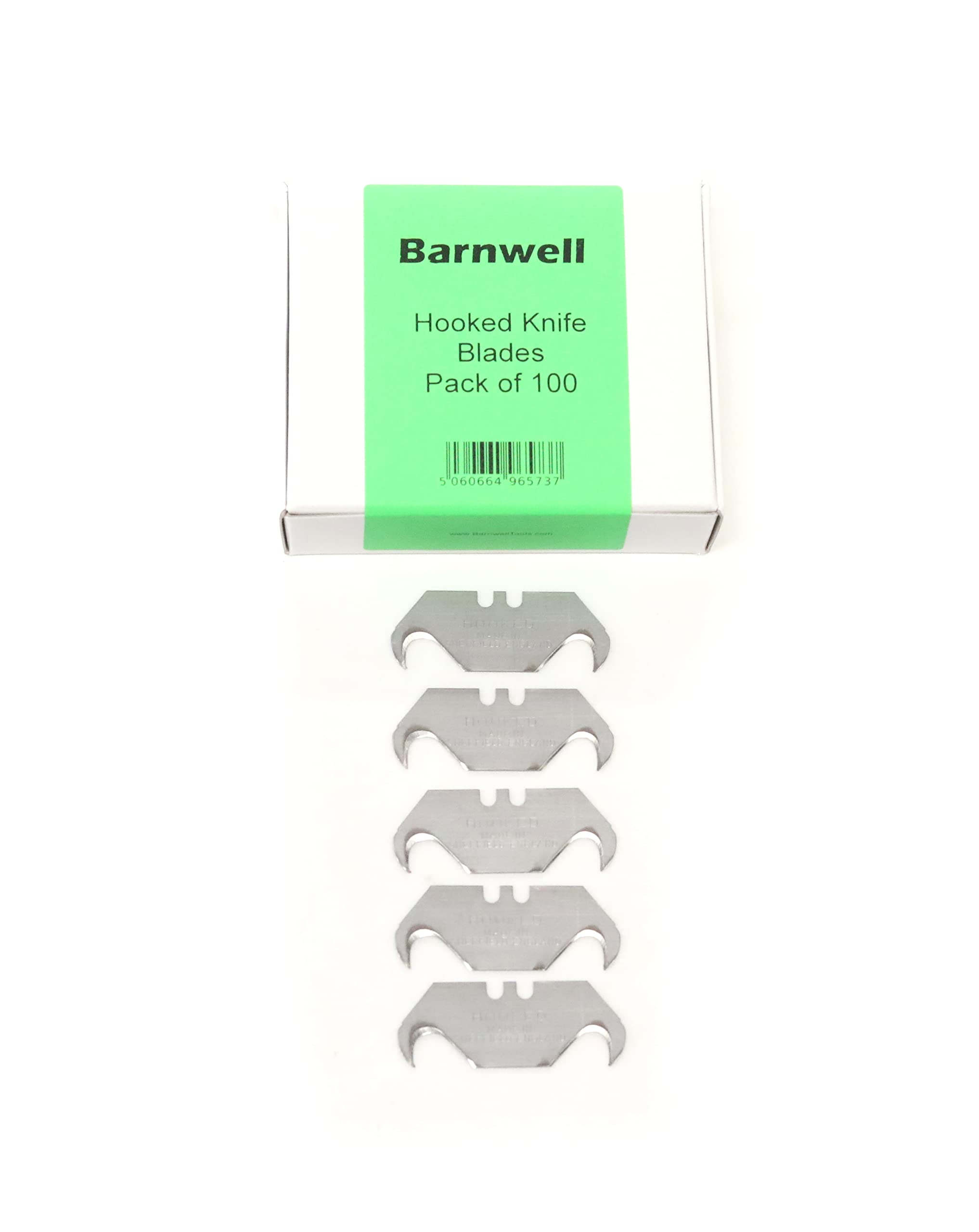 Barnwell Pack of 100 Hooked Utility Trimming Knife Blades for Vinyl Plastic Dolphin Knives