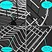 iPEGTOP Small Sink Dish Drying Rack with Rubber Feet, Kitchen Stainless Dish Drainer Organizer Over/In the Sink for Drying Glasses Bowls Plates