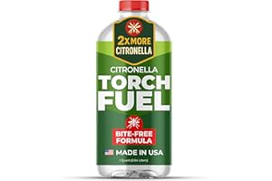 Houswise Torch Fuel (1 Quart) - Citronella Oil for Torches for Outside, Lantern Liquid Paraffin Lamp Oil Fuel, Scented Lamp Outside Citronella Torches Outdoor Paraffin