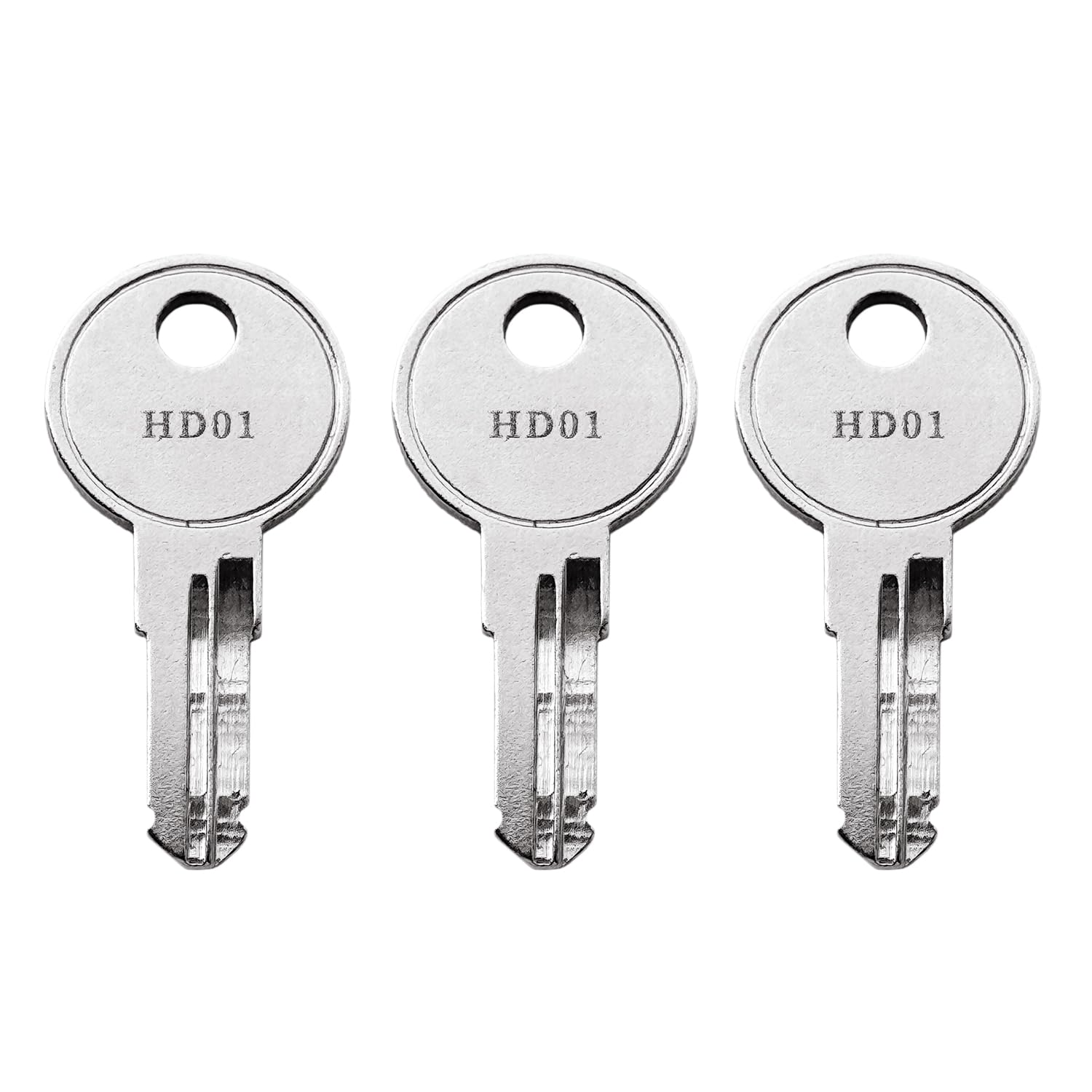 Photo 1 of (3) KeyPower HD01-HD10 Tool Box Keys for Bauer Husky Toolbox Lock, Pre Cut to Key Code (HD08)