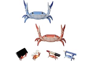 2Pcs Creative Desk Crab Pen Holder,Funny Crab Pen Stand,Weightlifting Crabs Penholder Bracket Storage,Cute Pencil Holder for 