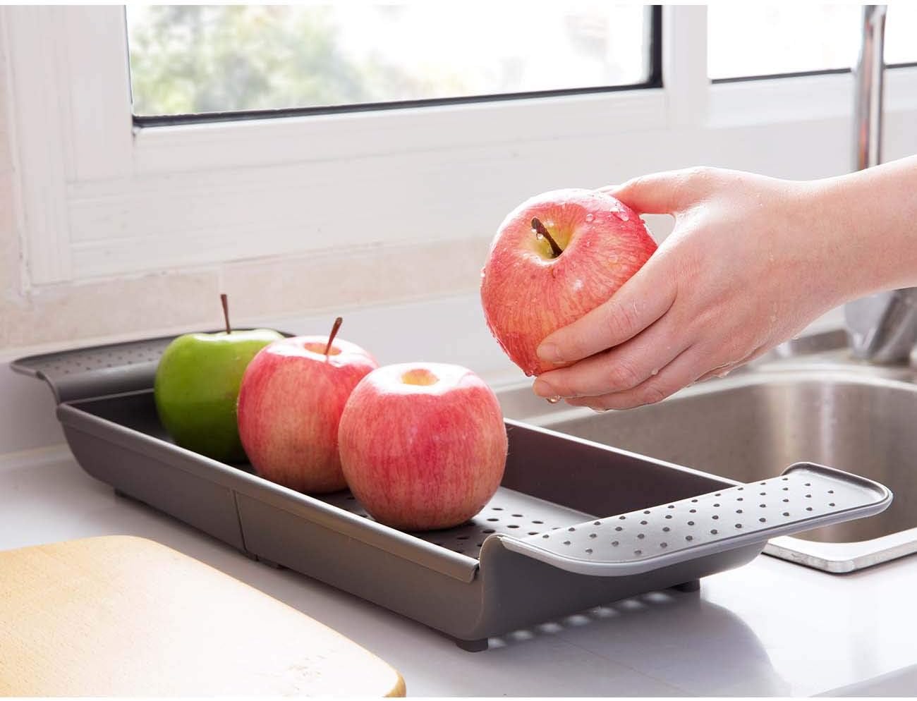 Vassoio Per Vasca Da Bagno - Scolapiatti, Supporto Allungabile, Porta Oggetti - Foto 3