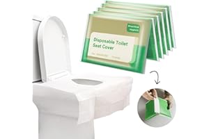 PURESOAK BATH Disposable Toilet Seat Covers For Travel 50 Pack, Toilet Seat Covers Disposable Flushable, Disposable Toilet Seat Cover, Travel Toilet Seat Covers, Toilet Liners Disposable for Adults and Kids
